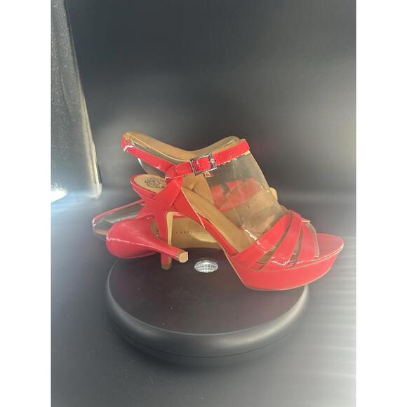 Vince Camuto Women's Red Patent Leather Heels 40/9 Great Shape - Picture 1 of 7
